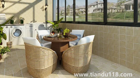 陽臺是貼墻磚還是刷白(陽臺貼什么顏色的墻磚好看)(圖3) 陽臺是貼墻磚還是刷白3